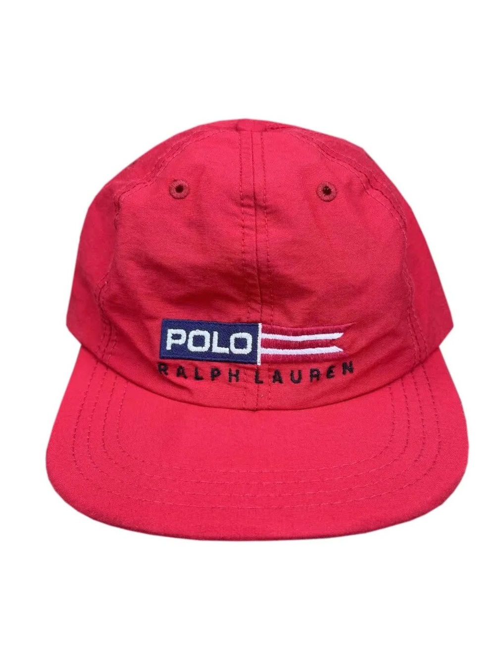 Vintage Polo Sport Ralph Lauren Red Nylon Hat